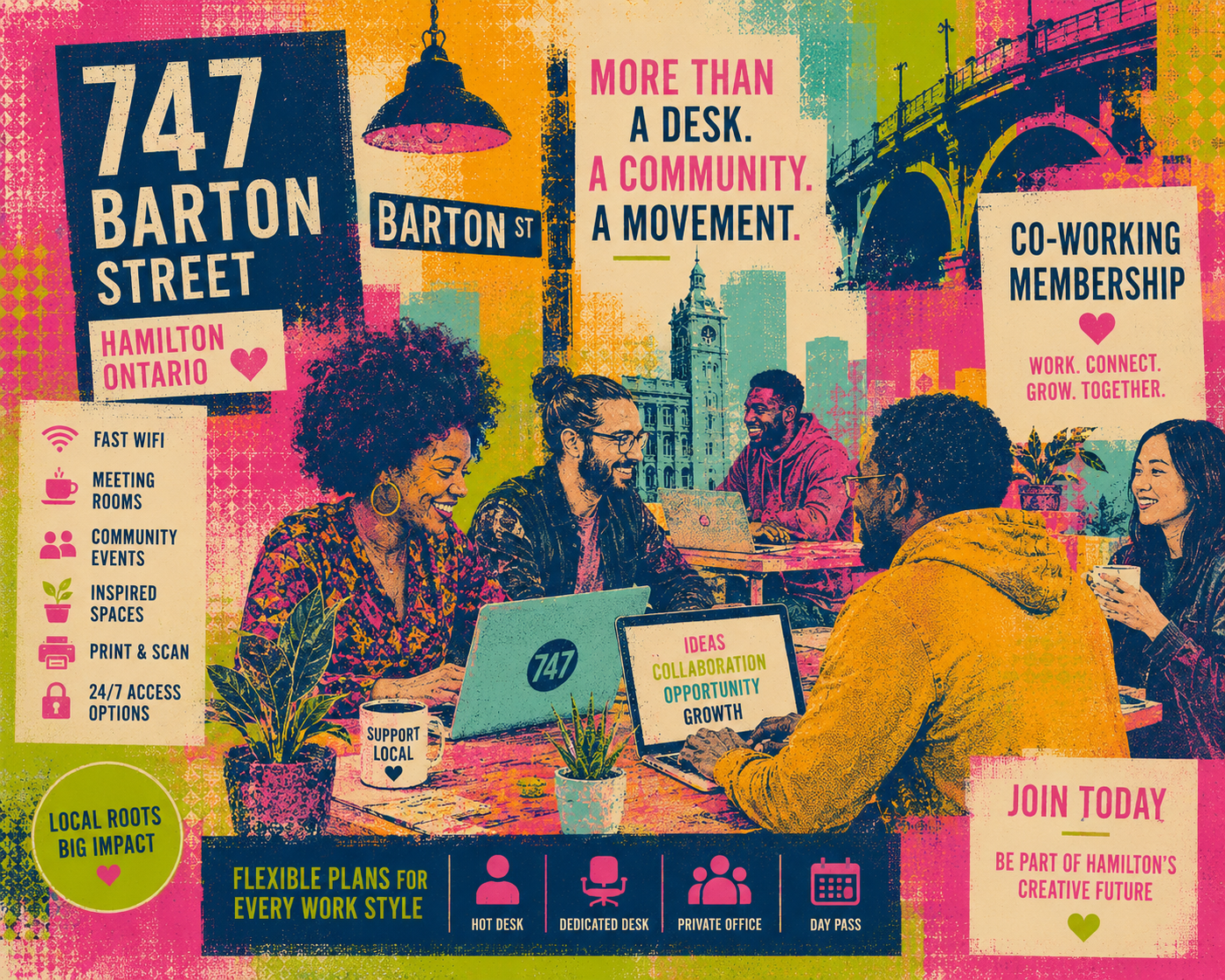 Monthly Coworking Space Membership – Hamilton Creative Hub
